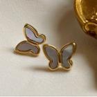 Butterfly Stud Earring 1 Pair - E164 - As Shown In Figure - One Size