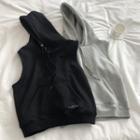 Fleece-lined Sleeveless Hoodie