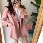 Single Breasted Blazer / Plain A-line Skirt
