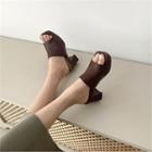 Platform Block-heel Slide Sandals