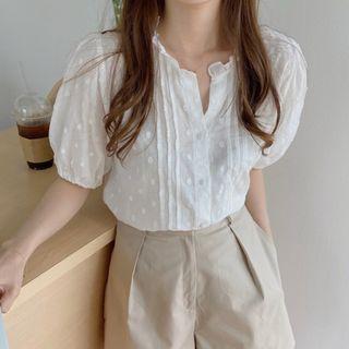 Puff Sleeve Frilled Blouse