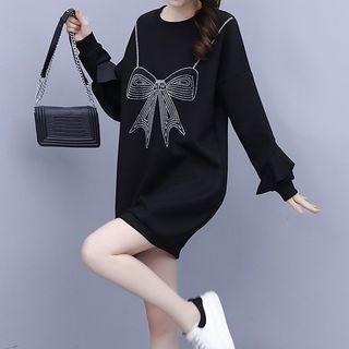 Rhinestone Sweatshirt Dress