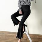 Fray Hem Boot-cut Pants