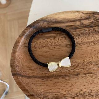 Bow Hair Tie Gold & Black - One Size