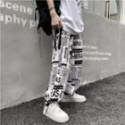 All Over Letter Jogger Pants