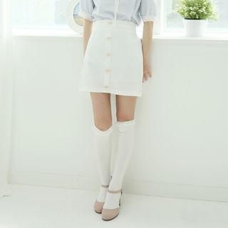 Bow Embellished Miniskirt