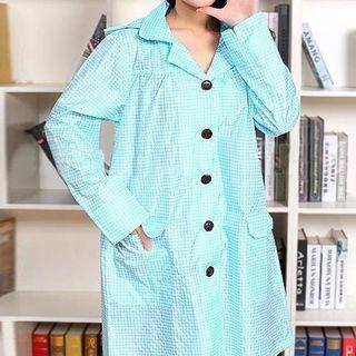 Plaid Hooded Raincoat