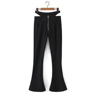 Cutout Bell Bottom Pants