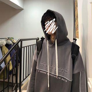 Color Matching Hooded Sweatshirt