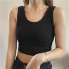 Plain Knit Tank Top / Crop Tank Top