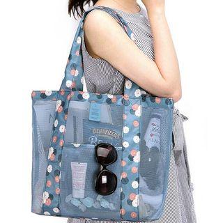 Mesh Panel Beach Bag