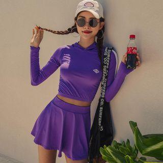 Set: Hooded Swim Top + Swim Skirt