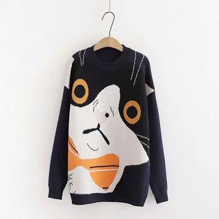 Couple Matching Cat Jacquard Sweater