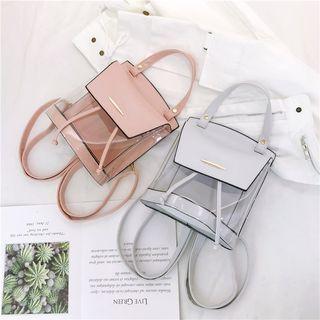 Transparent Faux Leather Backpack