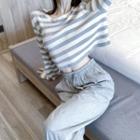 Long-sleeve Striped T-shirt / Sweatpants