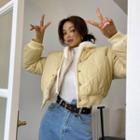 Cropped Fleece-lined Quilted Blouson Jacket