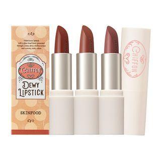 Skinfood - Chiffon Dewy Lipstick - 3 Colors #03 Oat Beige