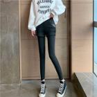 Mock Two-piece Plain Shorts With Legging