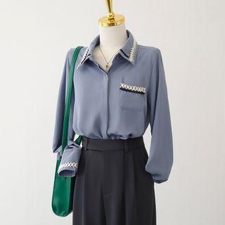 Color-block Oversize Blouse
