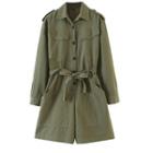 Long-sleeve Pocketed Romper