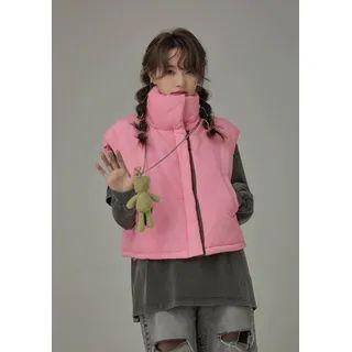 [no One Else] High-neck Puffer Vest