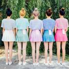 Inset Shorts Colored Mini Pleat Skirt