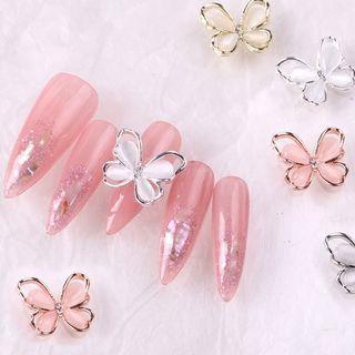 Set Of 2: Butterfly Nail Art Decoration