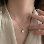 Square Cat Eye Stone Pendant Stainless Steel Necklace Gold - One Size
