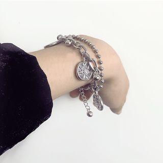 Coin Chain Bracelet Silver - One Size