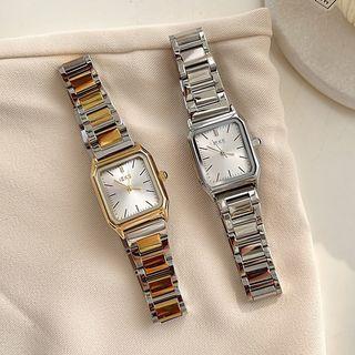 Rectangle Alloy Strap Watch