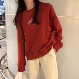 Face Embroidery Sweatshirt