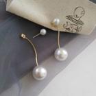Faux Pearl Dangle Earring 1 Pair - S925 Silver - As Shown In Figure - One Size