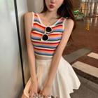 Striped Cropped Top Muticolour - One Size
