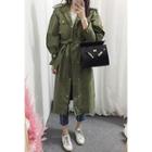 Frayed Military Trench Coat