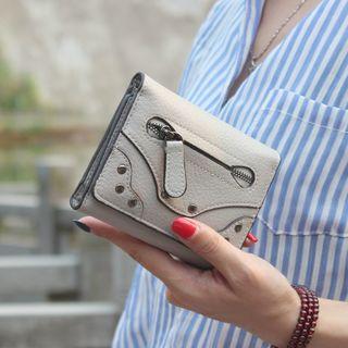 Zip Accent Trifold Wallet