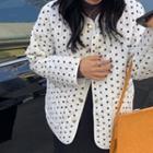 Dotted Quilted Button-up Jacket