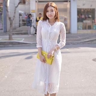 Set: Lace Shirtdress + Slipdress