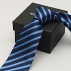 Striped Neck Tie (8cm) Blue - One Size