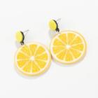 Lemon Drop Earring 1 Pair - Yellow - One Size