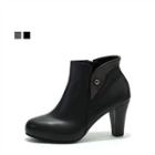 Genuine Leather Platform Ankle Boots