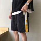 High-waist Color Block Shorts