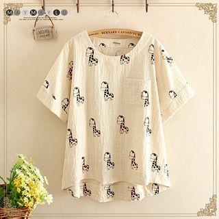 Print Pocketed T-shirt
