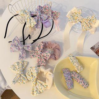 Floral Print Ribbon Hair Clip / Headband / Hair Tie