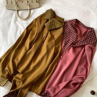 Patterned Collar Shirt