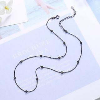 Beaded Necklace 1 Pc - Black Gold - One Size