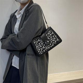 Floral Shoulder Bag Black - One Size