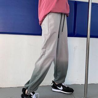 Gradient Drawstring-cuff Sweatpants