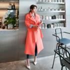 Double-breasted Vivid Maxi Trench Coat