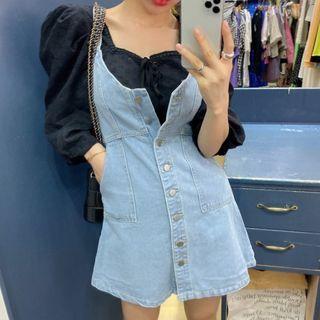 Denim Button-up Jumper Dress