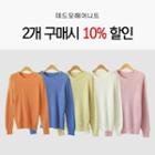 Set Of 2: Round-neck Rib-knit Sweater